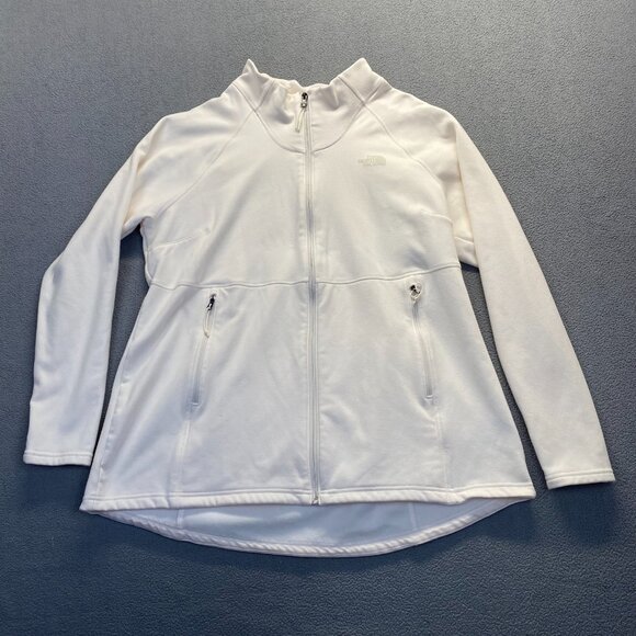 The North Face Sweatshirt Women 2X Plus Ivory White Full Zip Jacket Outdoor - Picture 12 of 12